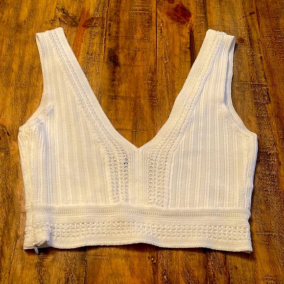 White knit lace crop top by Reiss - Picture 9 of 10